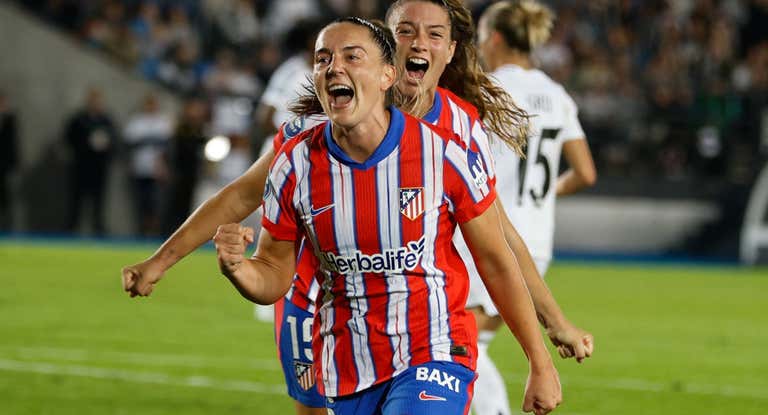 Vilde Boe Risa celebrando un gol ante el Real Madrid.
