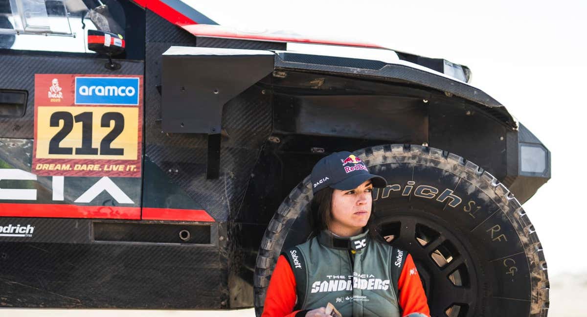 Cristina Gutierrez al finalizar la primera etapa.
