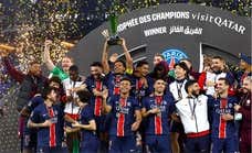 Un tanto en el descuento de Ousmane Dembélé da a Luis Enrique el primer título de la temporada