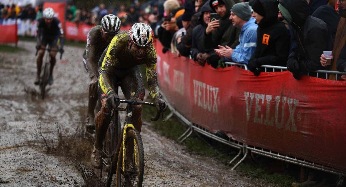 Wout van Aert, en la sesión de esta tarde en Dendermonde.