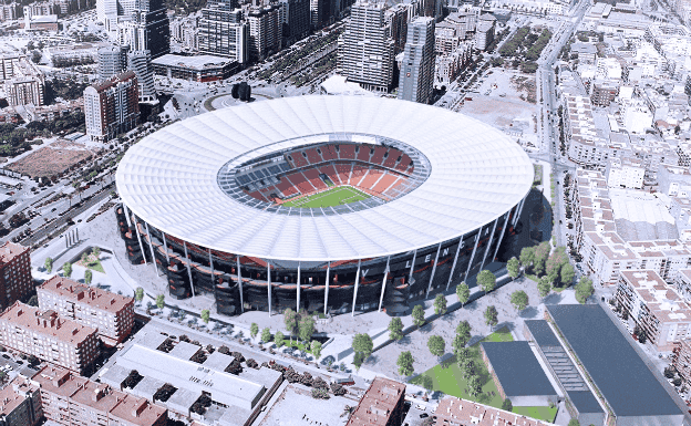 El Nou Mestalla de 2021.  Valencia C.F