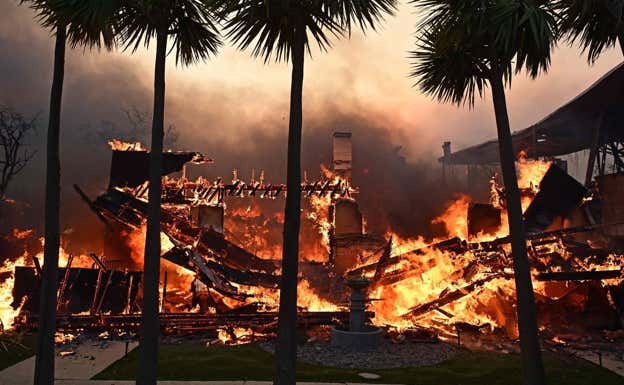 Otra imagen de los incendios de California.