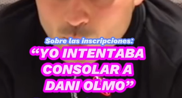 El canario habló en la previa a la final de la Supercopa y aseguró que consolaba a Dani Olmo.