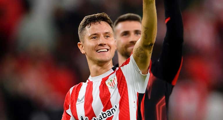 Ander Herrera, al terminar un partido del Athletic.