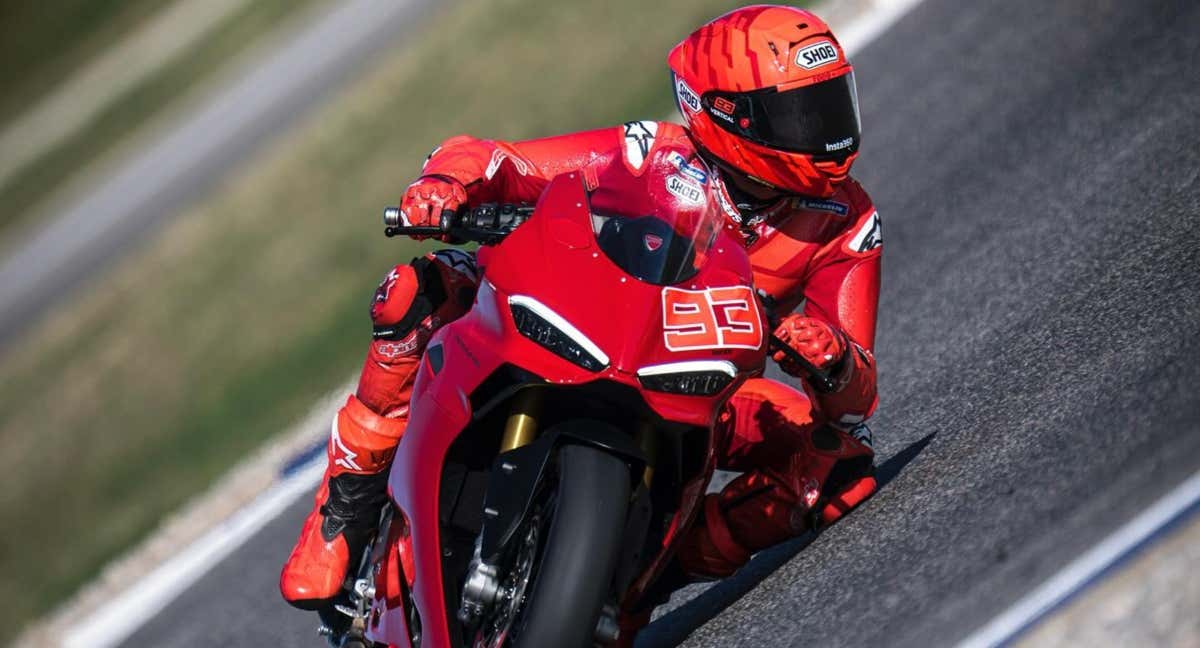 Marc Marquez en el circuito de Aspar.