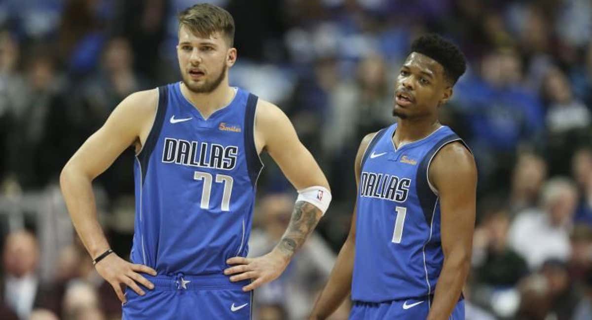 Luka Doncic y Dennis Smith Jr. en 2019, cuando coincidieron en Dallas.