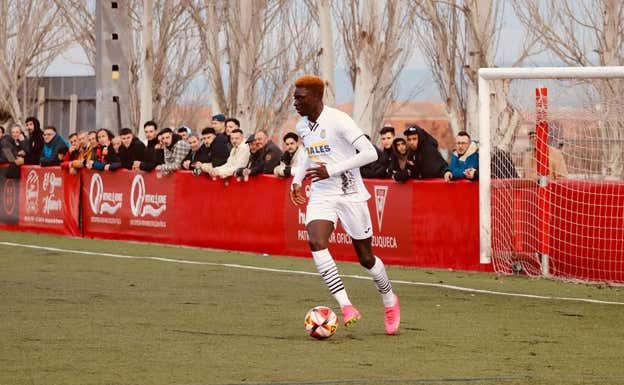 Coba, durante un partido de la temporada 23-24 con el Conquense.  Instagram