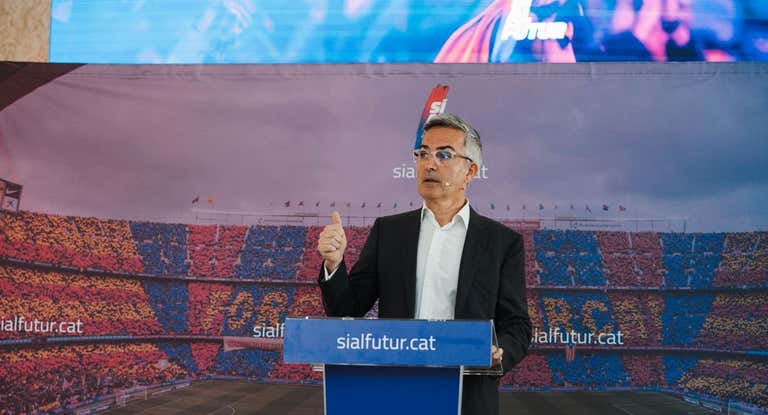 Víctor Font, en uno de sus actos como oposición de Joan Laporta.
