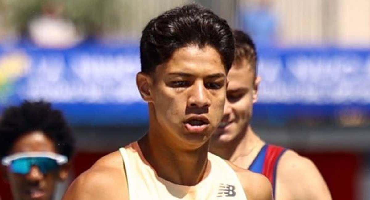 Elvin Josue Canales, en Luxemburgo. /@atletismoRFEA