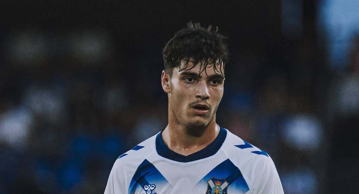 Aarón Martín, con el Tenerife.