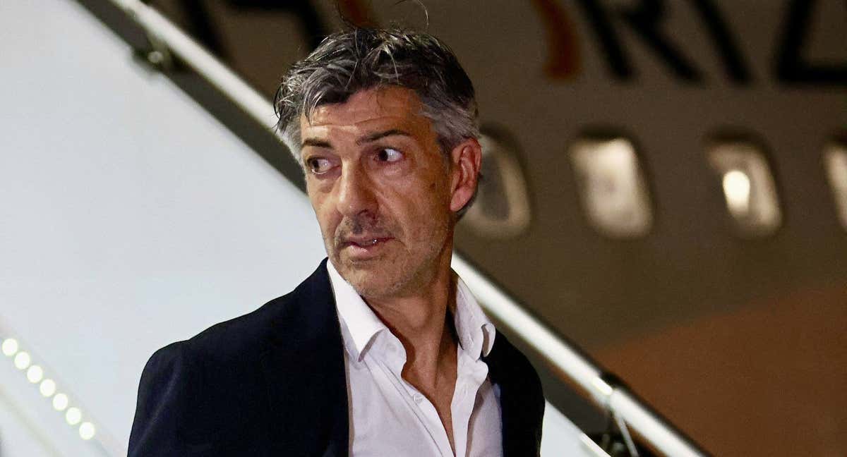 Imanol Alguacil, a su llegada a Roma. /RS