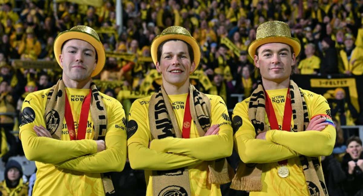 Los futbolistas del Bodo/Glimt celebran el último título de liga.