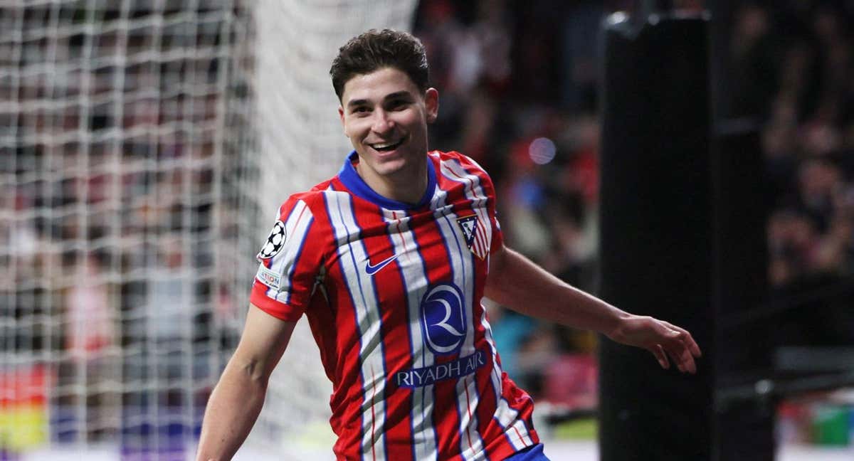 Julián Alvarez, el delantero argentino es uno de los héroes de las remontadas del Atlético de Madrid en la Champions.
