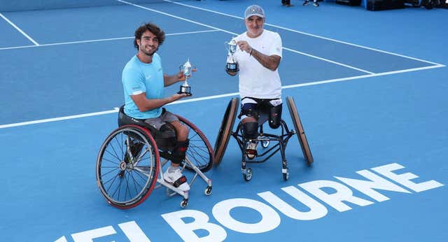 Dani Caverzaschi, subcampeón de dobles en silla en el Open de Australia