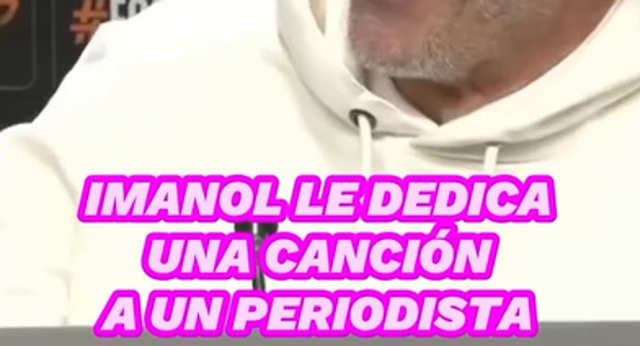 Imanol Alguacil le ha dedicado la mítica canción de ‘No puedo vivir sin ti’, de Los Ronaldos, a un periodista.