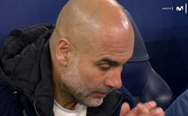 Marcas en la cara de Guardiola.  CAPTURA