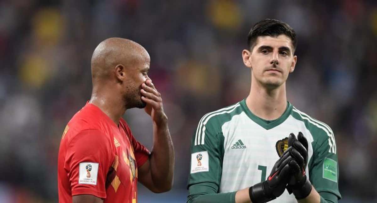 Thibaut Courtois, en un partido con Bélgica en 2018. /AFP