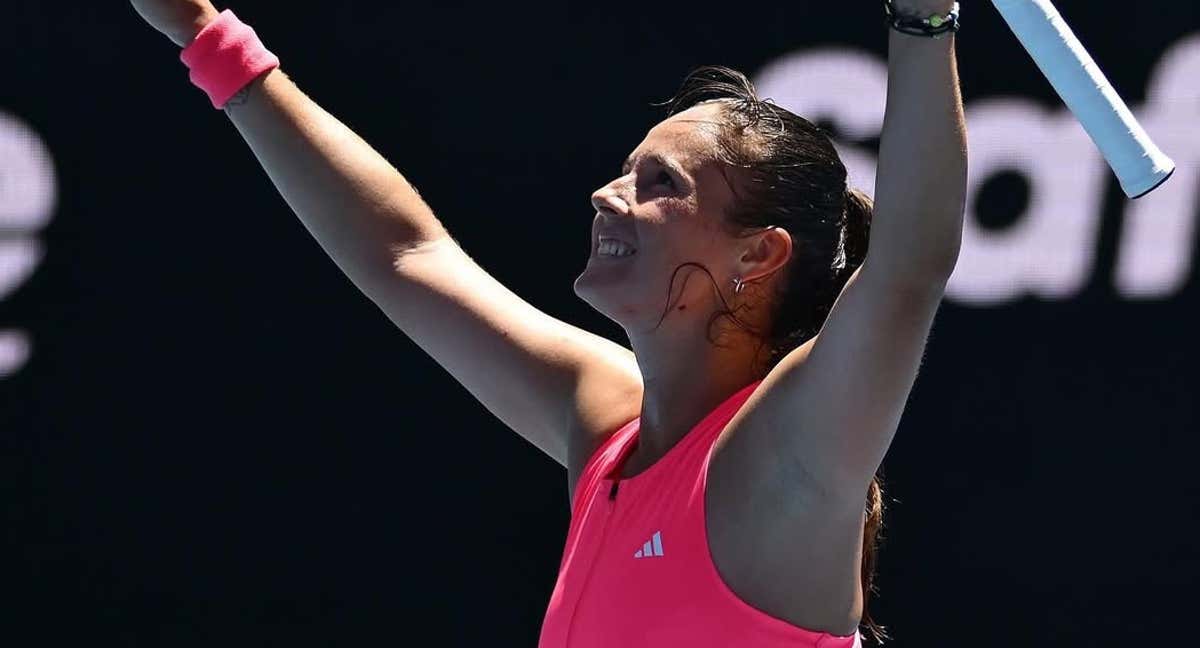 Daria Kasatkina en el Open de Australia. /@kasatkina en Instagram.