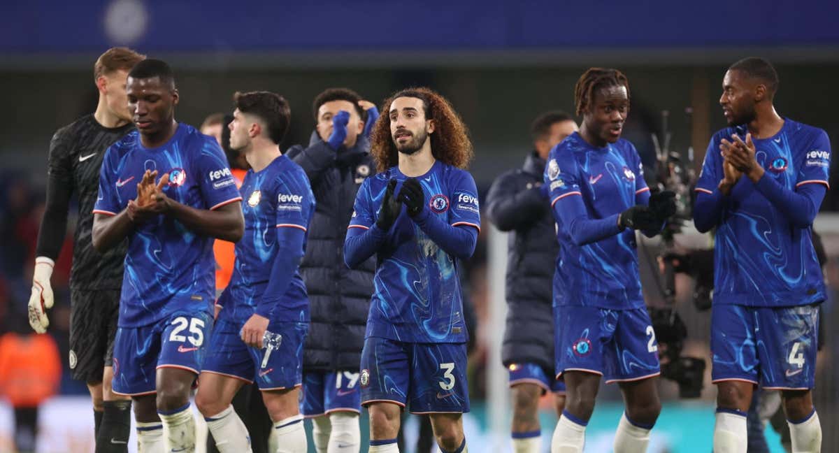 El Chelsea celebra el triunfo ante el West Ham. /EFE