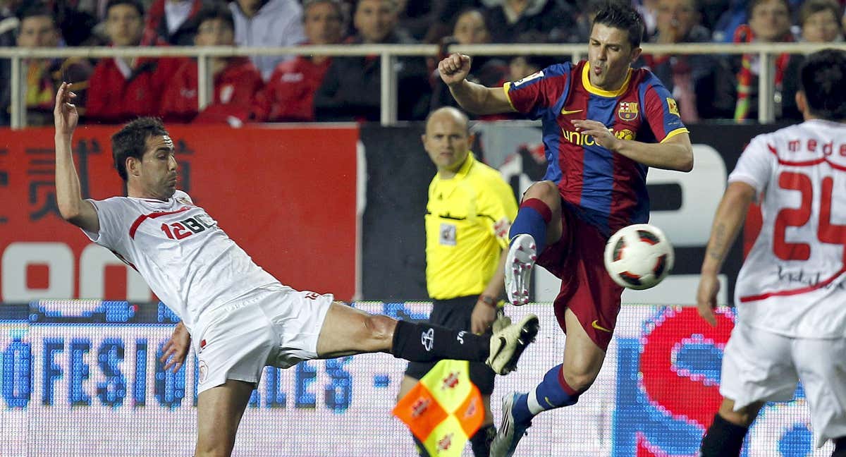 Fernando Navarro estuvo siete temporadas en el Sevilla.