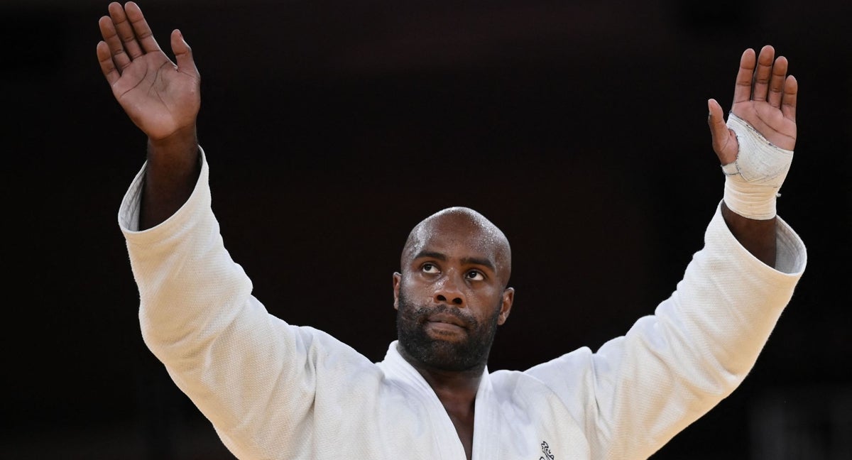 Teddy Riner tras conquistar el bronce en los Juegos de Tokio.