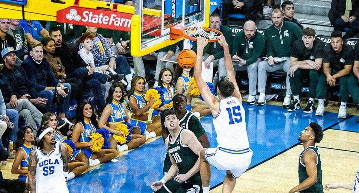 Aday Mara machaca ante Michigan State./UCLA