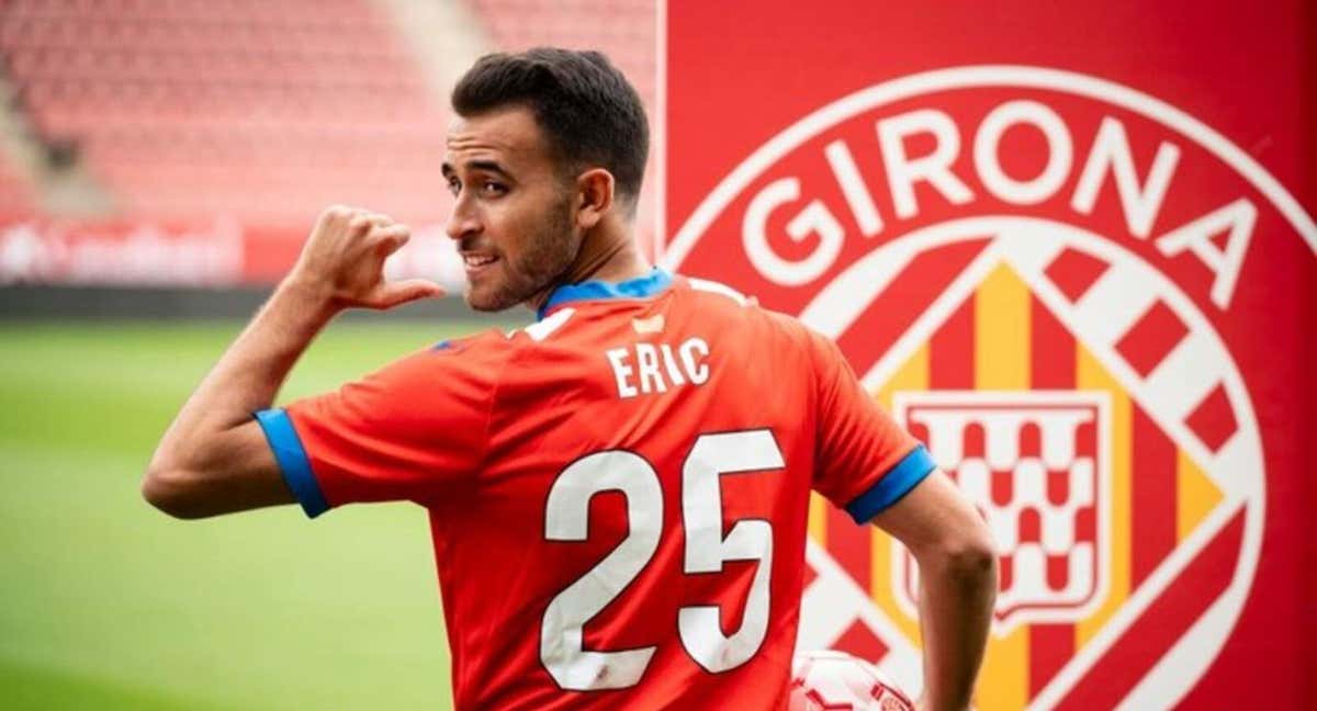 Eric García en su presentación con el Girona. /GIRONA FC