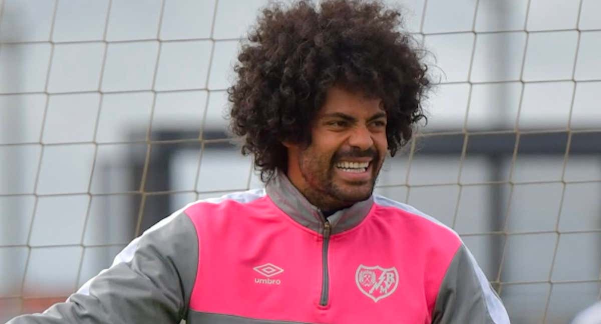 Aridane sonríe en un entrenamiento con el Rayo Vallecano/RAYO VALLECANO