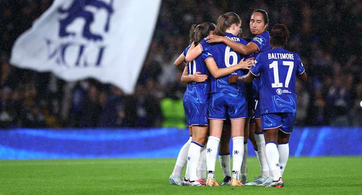 Las jugadoras del Chelsea celebrando un gol. /CHELSEA WOMEN