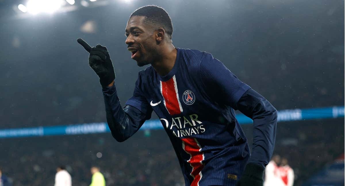 Ousmane Dembélé celebra uno de sus tantos./REUTERS.