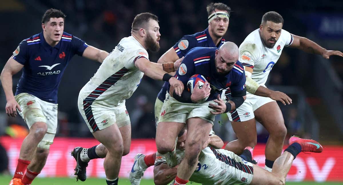 El francés Jean-Baptiste Gros, en un momento del partido contra Inglaterra.