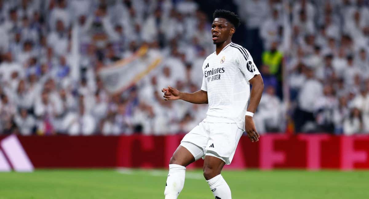 Tchouameni, durante un partido con el Real Madrid.