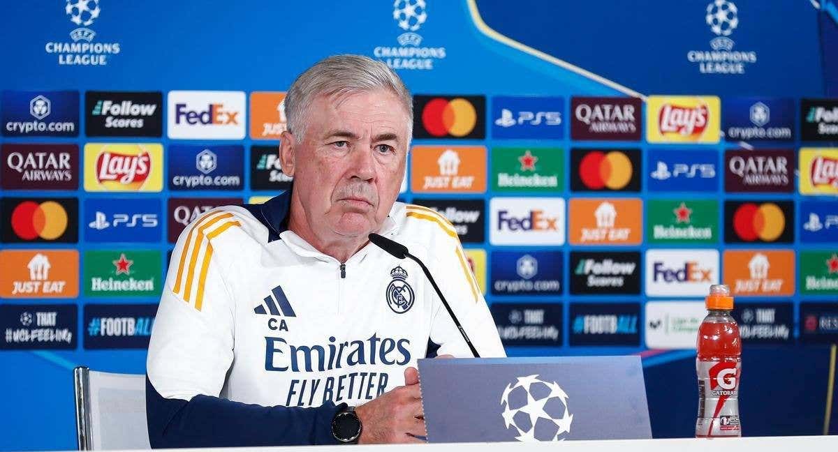 Ancelotti, en la previa del duelo contra el City./EFE