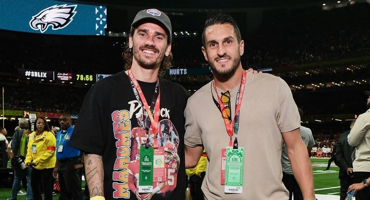 Griezmann y Koke aprovecharon el descanso para viajar a la Super Bowl.