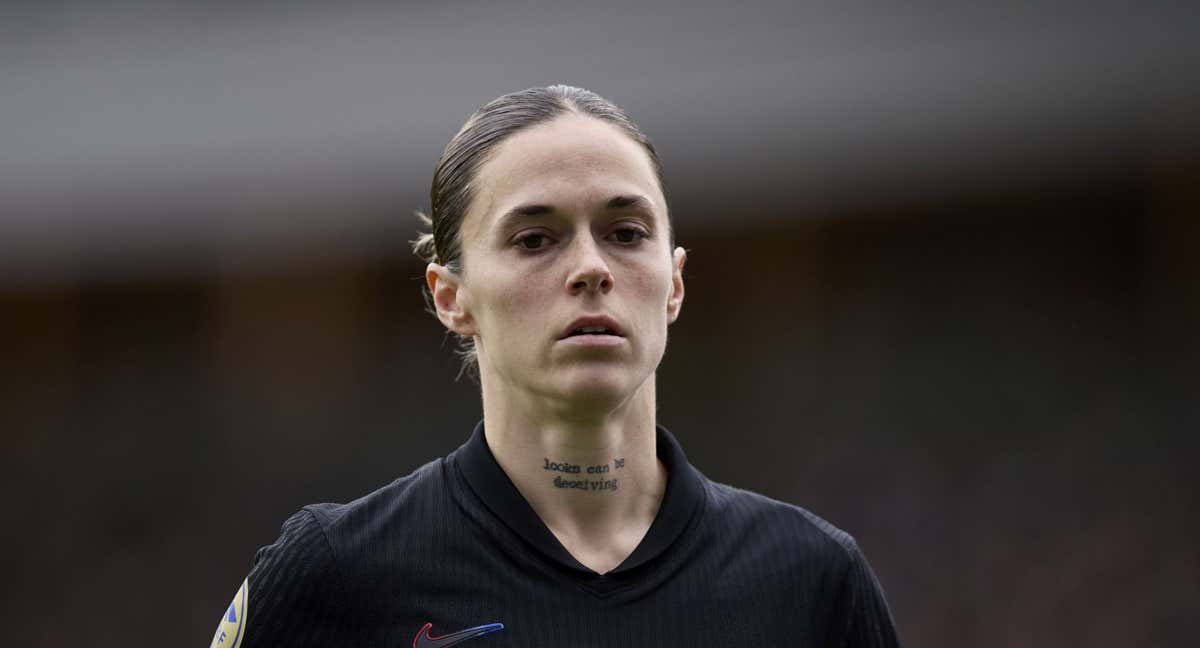 Mapi León, en un partido con el Barcelona.