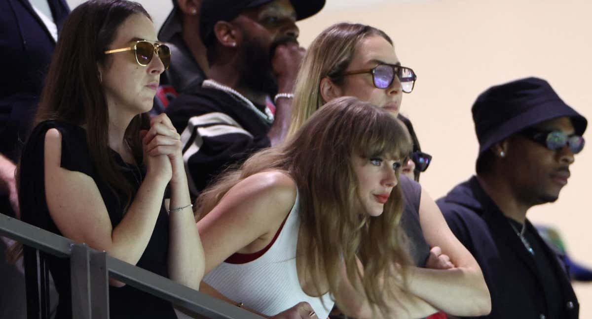 Taylor Swift, en el palco de la Super Bowl./Reuters