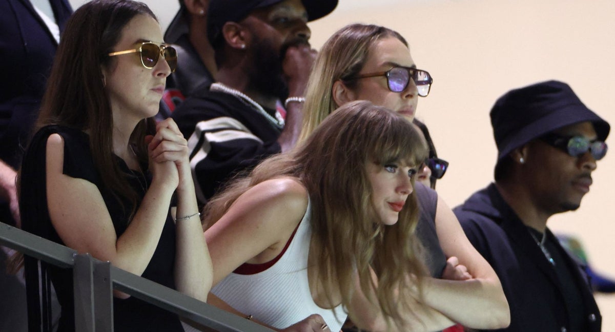 Taylor Swift, en el palco de la Super Bowl.