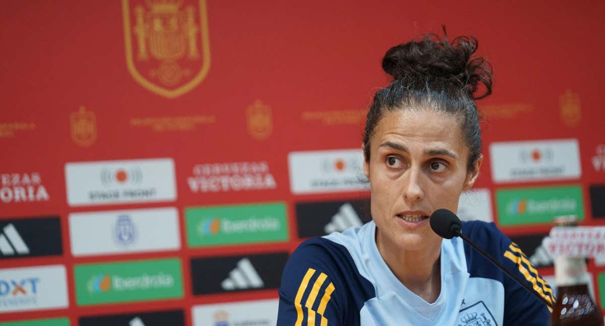 Montse Tomé durante una rueda de prensa anterior.
