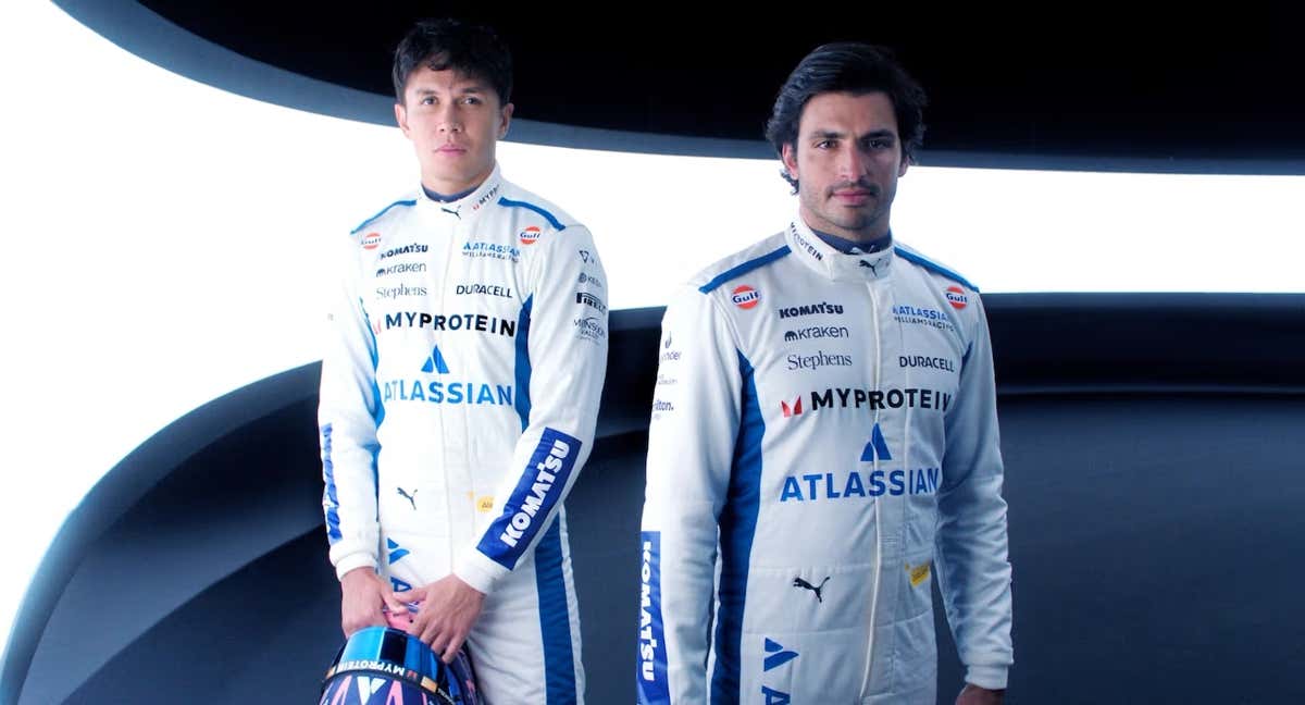 Alex Abon y Carlos Sainz, pilotos del equipo Williams para 2025./ATLASSIAN WILLIAMS