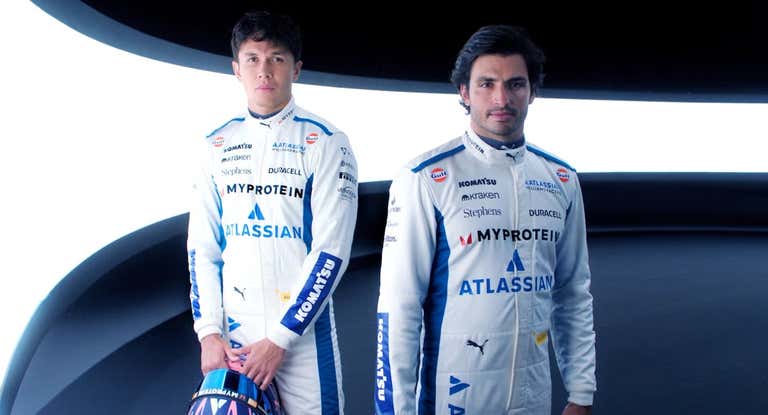 Alex Abon y Carlos Sainz, pilotos del equipo Williams para 2025.