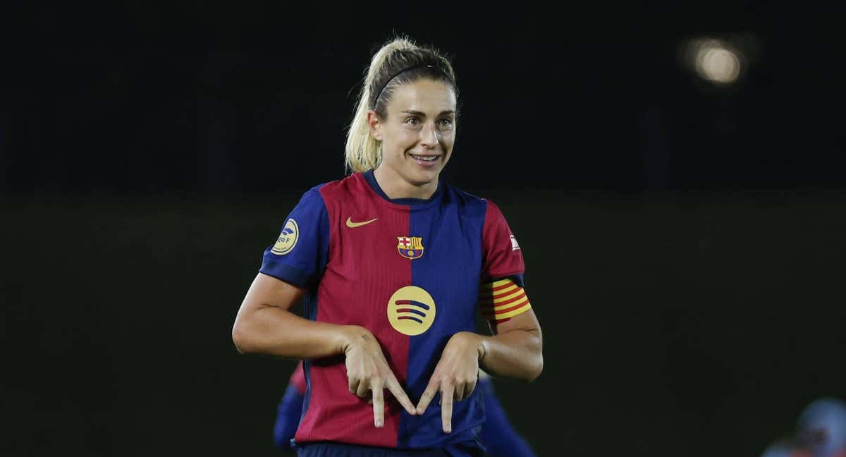 Alexia Putellas celebra un gol con el Barça. /EFE