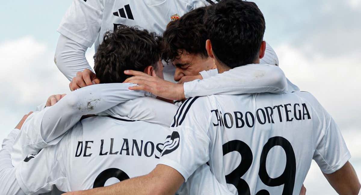 Canteranos del Real Madrid celebrando un gol./Real Madrid CF