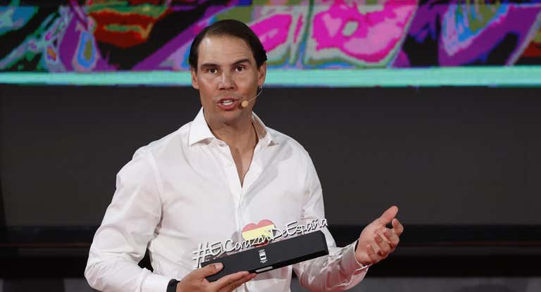 Rafa Nadal, durante el homenaje recibido por el Comité Olímpico Español.