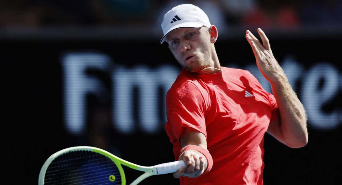 Alejandro Davidovich tras ganar a Jakub Mensik en el Open de Australia. /Reuters