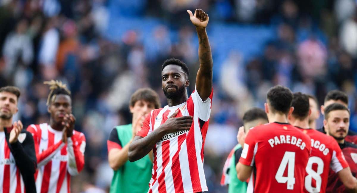 Iñaki Williams en el césped del RCDE Stadium. /ATHLETIC CLUB