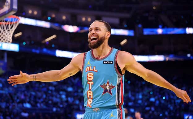Stephen Curry, en el partido final del All Star.  AFP