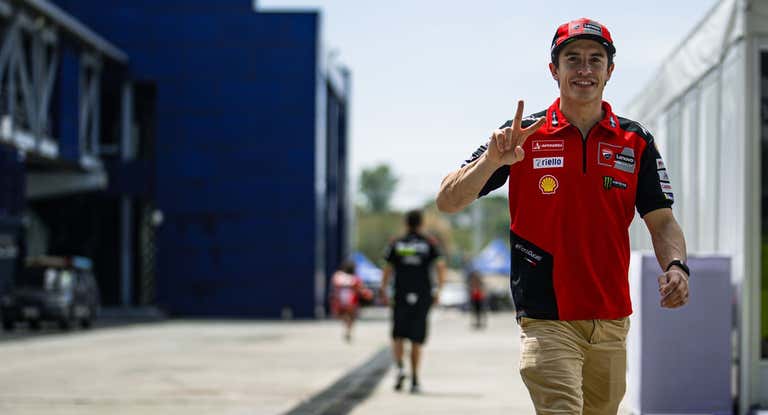 Marc Márquez en el test de Buriram.