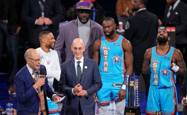 Adam Silver durante el All Star en San Francisco. Reuters