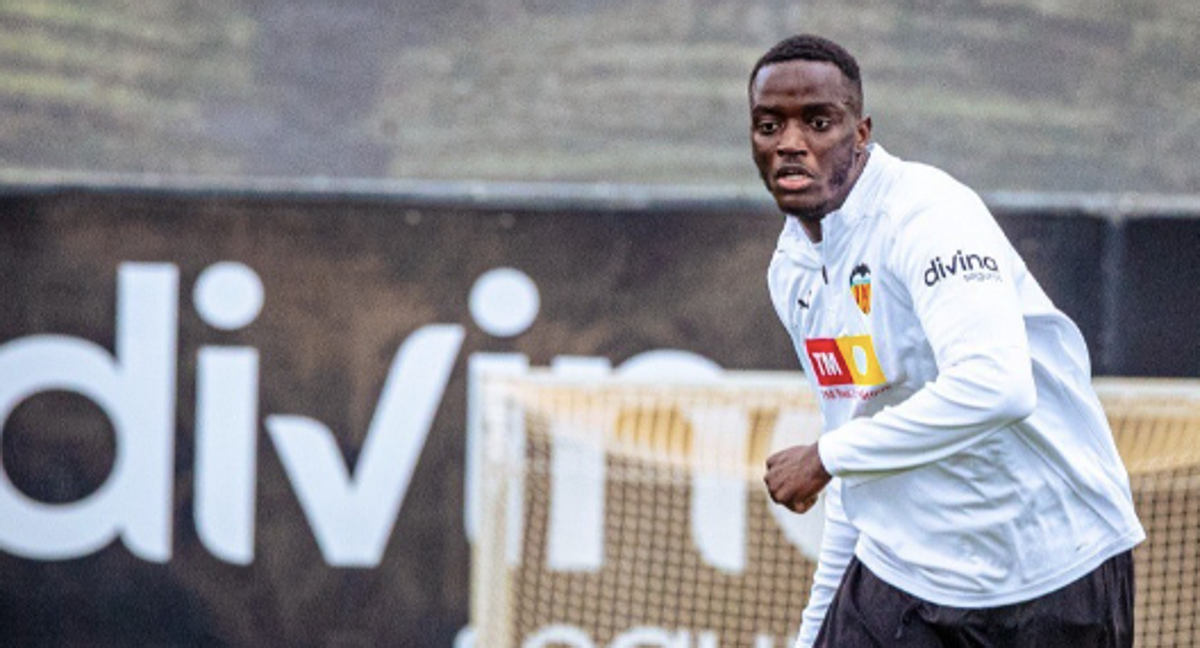 Diakhaby en un entrenamiento. /Valencia C.F