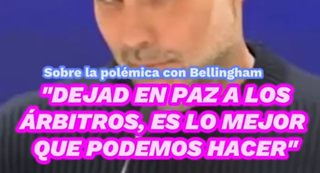 Guardiola se moja y habla sobre la última polémica arbitral que rodea al Real Madrid.